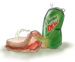  beef bread can cum drink ejaculation erection fellatio food full_body hetero meat mountain_dew no_humans non-web_source objectification oral original penis product_placement projectile_cum roast_beef sandwich sex simple_background soda soda_can source_request testicles veins veiny_penis what white_background 