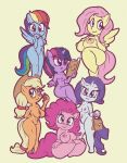  anthro anthrofied applejack_(mlp) big_breasts blonde_hair blue_body breast_size_difference breasts crossed_legs equestria_girls equid equine female fluttershy_(mlp) friendship_is_magic group hair hand_on_breast happy hasbro hi_res horse looking_at_viewer mammal multicolored_hair my_little_pony navel necronomicon_reader nipples orange_body pink_body pink_hair pinkie_pie_(mlp) pony purple_body purple_hair rainbow_dash_(mlp) rainbow_hair rarity_(eg) reading simple_background sitting slightly_chubby small_breasts smile snus-kun standing twilight_sparkle_(mlp) white_body yellow_body 