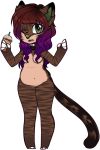  alpha_channel anthro beverage breasts domestic_cat felid feline felis female hair honesty_(artist) mammal one_eye_closed slightly_chubby solo wink 