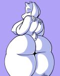  2021 absurd_res animal_humanoid anthro big_butt bovid breasts butt caprine eljelicsnsfw female fur goat hi_res humanoid mammal nude simple_background solo thick_thighs toriel undertale video_games wide_hips 
