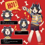  1:1 anthro anthrofied canid canine clothed clothing felid feline hair mammal simple_background tem temmie_(undertale) text topwear undertale video_games white_body 