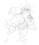  2016 4_toes 5_fingers anthro ball balls barefoot big_balls big_bulge big_muscles big_pecs big_penis bottomwear bulge canid canine canis clothing eyewear feet fifa fingers fist football_(ball) genitals goggles huge_balls huge_bulge huge_muscles huge_pecs huge_penis hyper hyper_balls hyper_bulge hyper_genitalia hyper_muscles hyper_pecs hyper_penis kick looking_at_viewer male mammal mascot monochrome muscular pants pecs penis plantigrade shirt sketch smile solo stagor55 star toes topwear wolf zabivaka 