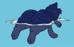  anthro big_butt blue_body blue_fur butt death delfucko domestic_cat drowned feet felid feline felis female female/female fur hi_res hindpaw huge_butt mae_borowski mammal night_in_the_woods paws simple_background solo video_games water wet wet_body wet_fur 