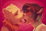  anthro biped duo fan_character fluffy french_kissing hi_res kissing league_of_legends licking male male/male mammal neck_tuft poofroom riot_games size_difference teemo_the_yiffer tongue tongue_out tuft video_games yordle 