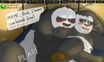  2020 anthro ari_guardian bite black_body black_fur blush comic dreamworks duo english_text father father_and_child father_and_son fur giant_panda hi_res incest_(lore) kung_fu_panda li_shan_(kung_fu_panda) male male/male mammal master_po_ping moobs nipples overweight overweight_male parent parent_and_child sex son text tongue tongue_out ursid white_body white_fur 