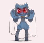 anthro canid canine clothing costume cute_fangs ghost_costume mammal nintendo pawpads pok&eacute;mon pok&eacute;mon_(species) red_eyes riolu semi-anthro solo spawfin translucent translucent_clothing video_games 