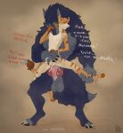  absurd_res angry anthro balls bite bodily_fluids caesartt canid canine canis cum duo fluffy forced foreskin furry genital_fluids genitals hairy hi_res knot male male/male mammal muscular penis rape rough_(disambiguation) sex size_difference text were werecanid werecanine werewolf wolf wulfiewilk ych_(character) 
