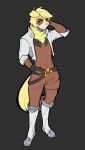  2021 5_fingers anthro blonde_hair canid canine canis clothed clothing digital_media_(artwork) domestic_dog eyebrows eyelashes fingers hair male mammal ni70 plantigrade smile solo standing 
