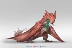  ambiguous_gender capcom digital_media_(artwork) feral flying_wyvern hi_res monster_hunter plushie rath_wyvern rathalos simple_background smile solo video_games white_background xezeno 