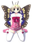  antennae blonde_hair fairy kugui_kiyunemu shimon shimotsuma solo thighhighs wings 