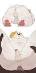  2021 absurd_res anal anthro armor balls belly duo erection eyes_closed fur genitals hard_hat headgear helmet hi_res kemono male male/male mammal moobs navel nipples overweight overweight_male penis polar_bear quanjiang sex simple_background ursid ursine white_background white_body white_fur 