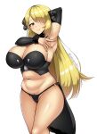  breasts cleavage cynthia_(pokemon) pantsu pokemon sole_gem 