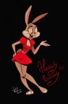  anthro clothing dress female hi_res honey_(disambiguation) juneduck21 lagomorph leporid mammal rabbit solo 