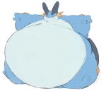  absurd_res amphibian belly blue_body bodily_fluids ejaculation feral hands-free hi_res lying male morbidly_obese nintendo obese overweight pok&eacute;mon pok&eacute;mon_(species) simple_background sitting solo swampert sweat video_games white_background white_belly white_body zephy_03 