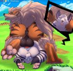  2021 abdominal_bulge absurd_res anal anal_penetration anthro anthro_on_feral anthro_penetrated anus arcanine balls bestiality big_balls big_dom_small_sub butt canid canine duo feral feral_penetrating feral_penetrating_anthro fox fur genitals hi_res hindpaw knot knotting male male/male male_penetrated male_penetrating male_penetrating_male mammal nintendo outside pawpads paws penetration penis pok&eacute;mon pok&eacute;mon_(species) sex shinyfoxguy size_difference tongue tongue_out video_games 