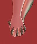  ambiguous/ambiguous ambiguous_gender anthro claws cokesero faceless_ambiguous faceless_character hand_holding hand_only human invalid_tag love mammal red_background romance scalie simple_background 