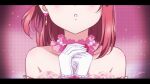  :o bare_shoulders blush collarbone dress earrings face flower gloves hair_ornament hairpin hands_on_own_chest hands_together heart heart_earrings highres jewelry love_live! love_live!_nijigasaki_high_school_idol_club medium_hair open_mouth orange_hair pink_dress pink_flower pink_hair pink_neckwear pink_rose print_sleeves rose shiratama_(siratama_ll) shoulder_blush skirt uehara_ayumu upper_body white_gloves yume_e_no_ippo 