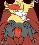  absurd_res balls braixen canid canine claws delphox digital_media_(artwork) duo erection female female_focus female_penetrated feral fur genitals hi_res humanoid_genitalia humanoid_penis inner_ear_fluff larger_male looking_pleasured male male/female male_penetrating mammal nails nintendo nude open_mouth paws penetration penis pok&eacute;mon pok&eacute;mon_(species) pussy simple_background size_difference smaller_female spaca stick tongue tuft vaginal vaginal_penetration video_games yellow_body yellow_fur 