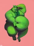  2021 angry_birds anthro belly domestic_pig green_body hi_res king_leonard male mammal moobs navel nipples obese obese_male overweight overweight_male pig_(angry_birds) solo suid suina sus_(pig) uniparasite video_games 