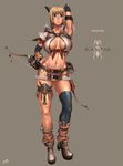  animal_ears asymmetrical_clothes black_legwear bow_(weapon) cat_ears highleg highleg_panties kanda_(ura-kanda) panties ragnarok_online shoes single_thighhigh sniper_(ragnarok_online) socks solo standing thigh_strap thighhighs underwear weapon white_panties 