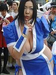  breasts cleavage cosplay dead_or_alive huge_breasts kasumi_(doa) photo plump setsunakaizuki solo 