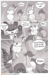  ambiguous_gender anthro backpack bell canid canine collar comic doujinshi duo english_text fall_(disambiguation) female forrest_(disambiguation) genitals hi_res iradeon lying male male/female mammal nia_(senz) on_back penis pussy sean_(senz) senz text url vines 