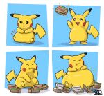  bellydog bloated_belly chicken_meat chicken_nugget feral food fur male meat nintendo overweight overweight_male pikachu pok&eacute;mon pok&eacute;mon_(species) solo video_games yellow_body yellow_fur yellow_tail 
