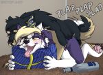  ahegao alcohol all_fours anal anthro beverage birthday birthday_gift birthday_hat birthday_sex border_collie canid canine canis carpet clenched_teeth collie crooked_glasses dean_(drako1997) doggystyle domestic_dog duo entwined_tails eyes_closed fangs finnish_lapphund fluffy fluffy_tail from_behind_position gift glasses_askew herding_dog hi_res lapphund looking_pleasured male male/male male_penetrated male_penetrating male_penetrating_male mammal ollie_(setop) on_ground open_mouth pastoral_dog pawpads penetration setop sex sheepdog sound_effects spitz tail_coil teeth toe_curl tongue tongue_out vodka yellow_eyes 