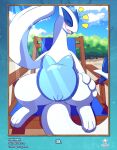  absurd_res anus beach beach_chair blush female feral genitals hi_res legendary_pok&eacute;mon lugia nintendo nulloffset plump_labia pok&eacute;mon pok&eacute;mon_(species) public pussy putside seaside sitting solo video_games 