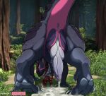  2021 after_sex allosaurid allosaurus alorias_(kasaiokami) anthro anthro_on_feral bestiality bodily_fluids conditional_dnp cum cum_on_ground cum_pool dinosaur feral genital_fluids genitals groudon hybrid interspecies knot legendary_pok&eacute;mon lucario male male/male mawplay nakoo nintendo penis pok&eacute;mon pok&eacute;mon_(species) reptile scalie soft_vore theropod video_games vore 