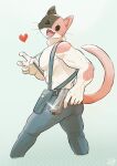  &lt;3 abs absurd_res belt biceps bottomwear calico_cat clothed clothing denim denim_clothing domestic_cat epic_games felid feline felis fortnite gun gun_holster hi_res holding_object holding_weapon jeans magyo6 male mammal meowscles_(fortnite) mottled muscular muscular_male one_eye_closed pants pecs piebald ranged_weapon simple_background solo topless triceps vein video_games weapon whiskers 