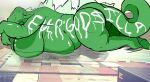  absurd_res anthro big_breasts breasts canal evergreen_(ship) female godzilla godzilla_(series) hi_res huge_breasts invalid_tag kaiju lying macro nude overweight paint scalie solo suez_canal toho water wffl_(artist) 