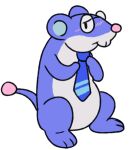  adjusting_tie anthro blue_necktie blush eyewear fur glasses grey_body grey_fur hands_on_clothing male mammal mario_bros murid murine necktie nintendo paper_mario pink_nose purple_body purple_fur rat rodent simple_background solo thegreatmatsutzu video_games white_background 