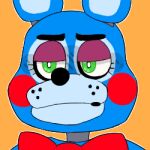  2018 alternate_version_at_source angry animatronic anthro big_bow_tie black_eyebrows black_nose blue_body blue_ears bow_tie close-up eyebrows eyelashes five_nights_at_freddy&#039;s five_nights_at_freddy&#039;s_2 frown green_eyes half-closed_eyes icon lagomorph leporid looking_away low_res machine male mammal multicolored_ears narrowed_eyes portrait rabbit robot rosy_cheeks round_nose snazzamazing solo thumbnail toy_bonnie_(fnaf) two_tone_ears video_games 