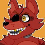  &gt;:d 2018 alternate_version_at_source animatronic anthro black_nose canid canine close-up eye_patch eyewear eyewear_on_head five_nights_at_freddy&#039;s fox foxy_(fnaf) fur gold_(metal) gold_tooth happy icon looking_away low_res machine male mammal multicolored_body multicolored_ears multicolored_fur notched_ear open_mouth pirate portrait red_body red_ears red_fur robot sharp_teeth smile snazzamazing solo teeth two_tone_body two_tone_ears two_tone_fur video_games yellow_eyes 