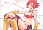  armband aroa's_foo breasts choker cleavage collar covered_nipples cutie_honey cutie_honey_(character) gainaxtop gloves hairband heart kisaragi_honey large_breasts magical_girl midriff official_art pink_eyes pink_hair re:_cutie_honey short_hair solo torn_clothes undressing yellow_gloves 