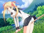  antenna_hair ass broom broom_riding game_cg hashiba_natsumi legs long_sleeves looking_back magaki_ryouta miniskirt panties pleated_skirt school_uniform serafuku skirt solo straddling tou_no_sawa_majutsu_kenkyuukai twintails underwear white_panties 