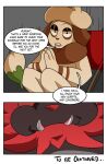  anthro bored comic comic_page duo hi_res hidden_eyes incineroar keluturtle kingbriarturtle male meme nintendo pok&eacute;mon pok&eacute;mon_(species) simple_background smeargle smile speech_bubble text to_be_continued video_games 