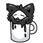  anthro black_body black_fur canid canine canis changed_(video_game) cup fur jaziferret low_res male mammal mask puro_(changed) rubber solo squish thumbnail wolf 