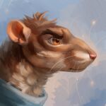  2021 akineza anthro brown_body brown_fur digital_media_(artwork) fur headshot_portrait male mammal murid murine portrait rat redwall rodent vitch_(redwall) whiskers 