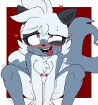  &lt;3 2021 ahegao ambiguous_fluids anthro bodily_fluids breast_squish breasts chest_tuft color_edit colored crouching edit female fluffy fluffy_tail front_view fucked_silly fur grey_body grey_fur hearlesssoul hi_res idw_publishing lemur looking_pleasured mammal multicolored_body multicolored_fur nipples nude open_mouth open_smile orgasm orgasm_face primate purple_eyes saliva smile solo sonic_the_hedgehog_(comics) sonic_the_hedgehog_(idw) sonic_the_hedgehog_(series) squish strepsirrhine tangle_the_lemur texas_toast tongue tongue_out tuft two_tone_body two_tone_fur white_body white_fur 