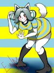  3:4 anthro breasts canid canine clothed clothing felid feline female hair mammal tem temmie_(undertale) topwear undertale video_games white_body 