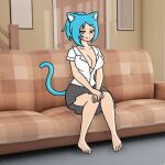  1:1 2d_animation alternate_species animal_humanoid animated areola big_breasts blue_hair bouncing_breasts breasts cartoon_network cat_humanoid clothed clothing felid felid_humanoid feline feline_humanoid female frame_by_frame hair humanoid humanoidized low_res mammal mammal_humanoid mikeinel nicole_watterson nipples open_clothing open_shirt open_topwear shirt short_playtime solo the_amazing_world_of_gumball topwear 