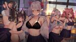  akusema amagi_(azur_lane) animal_ears anthropomorphism azur_lane belfast_(azur_lane) bra breasts cleavage i-19_(azur_lane) maid newcastle_(azur_lane) no_bra panties prinz_eugen_(azur_lane) school_uniform underwear undressing 