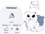  2019 :3 ambiguous_gender biped black_eyes bulbasaur dewgong digital_media_(artwork) english_text eyes_closed feral fur fusion grey_tongue nintendo pok&eacute;mon pok&eacute;mon_(species) pokefusion puppychan48 quadruped simple_background solo teeth text tongue video_games white_background white_body white_fur 