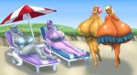 absurd_res anthro anthrofied babs_seed_(mlp) beach big_breasts bikini blues64 breast_size_difference breasts cleavage clothed clothing diamond_tiara_(mlp) equid equine eyewear female friendship_is_magic glasses group hasbro hi_res huge_breasts hyper hyper_breasts mammal marauder6272 my_little_pony seaside silver_spoon_(mlp) swimwear umbrella 