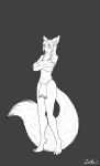 arctic_fox bodily_fluids bottomwear breast_expansion breasts canid canine clothing expansion female fox growth hi_res lactating leksi_(artist) loincloth mammal monochrome torn_clothing transformation 