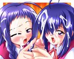  ayase_yue censored cum fellatio mahou_sensei_negima mahou_sensei_negima! miyazaki_nodoka oral penis 