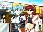  crossover dita_liebely meia_gisborn meteor_sweepers_uniform multiple_girls parody screencap stratos_4 vandread 