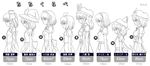  alice_margatroid bust_chart greyscale hairband hakurei_reimu hat height_chart izayoi_sakuya kirisame_marisa konpaku_youmu lineup mob_cap monochrome multiple_girls profile remilia_scarlet saigyouji_yuyuko takaku_toshihiko touhou triangular_headpiece witch_hat yakumo_yukari 